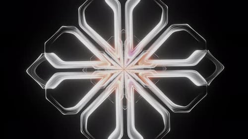 Hypnotic Glowing Abstract Kaleidoscope Looping Background