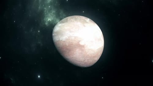 Cosmic Planet Rotation in Starfield Background