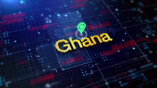 Pixelated Name Of The Country Ghana