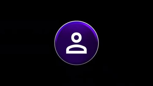 Spinning 3D User Icon in Modern Style Animation