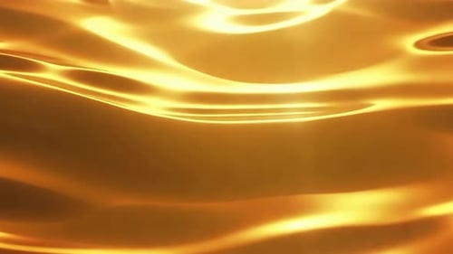 Fluid Golden Waves Reflective Abstract Background