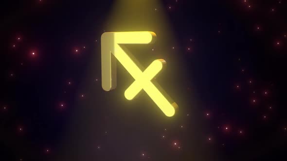 Animated sagittarius sign 3d icon, Elements Motion Graphics ft ...