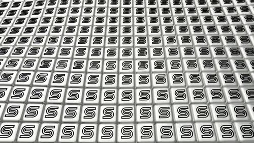 Schwebender Hintergrund mit weißen Würfeln, schwarzen Formen, einzigartiges Design, exklusiv, 3D-Render, Reflexion