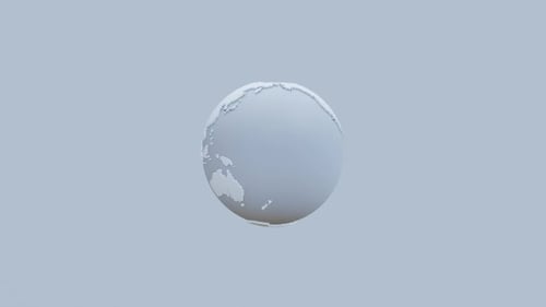 Minimalist Rotating Earth Globe Animation