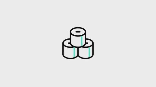 Toilet Paper Animated Icon