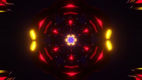 Hypnotic VJ Loop of Neon Psychedelic Patterns