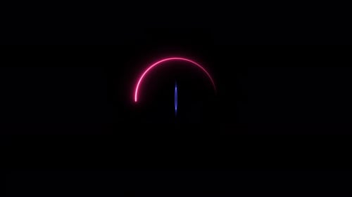 Glowing neon blue colors circle animation with motion background.18