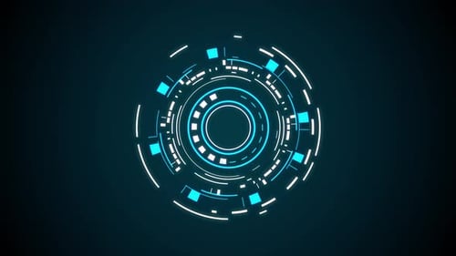 Hologram HUD Frame Interface Circle Interfaces Concept Design of Frame Equalizers Data Futuristic