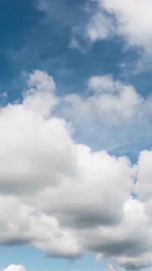 White Clouds in the Blue Sky Timelapse