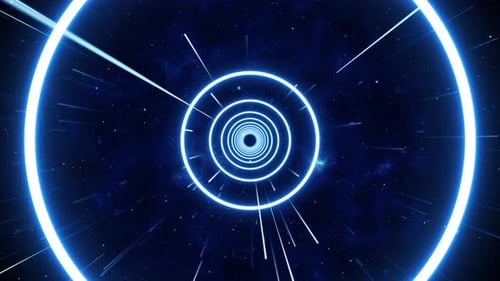 Vj Neon Light Hyperspace Tunnel concert intro game edm music stage party openers background loop