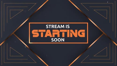 Modern Stream Starting Soon Screen with Glitch Effect