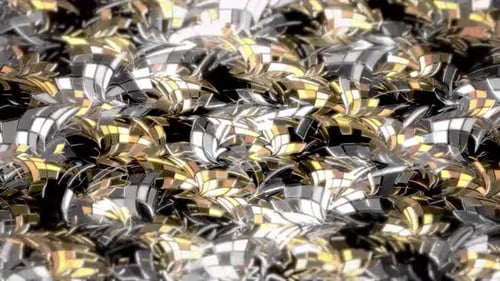 Abstract Cracked Mirror Stained Glass Window 03. 4 K