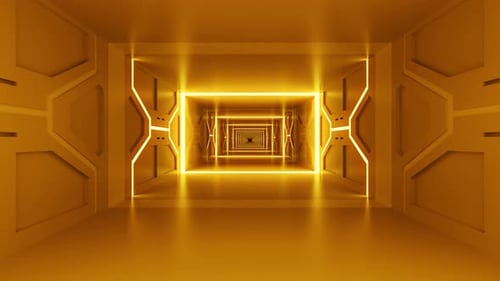 Digital Neon Tunnel 4K