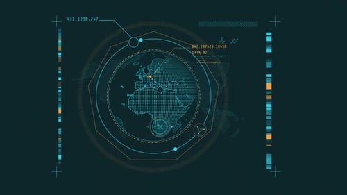 Looped Animation of a Globe Between Measuring Scales HUD Element