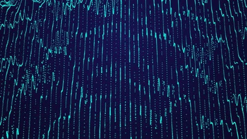 Kurvenlinien, wellenförmiges Netz, bewegte Partikel, geometrischer Hintergrund