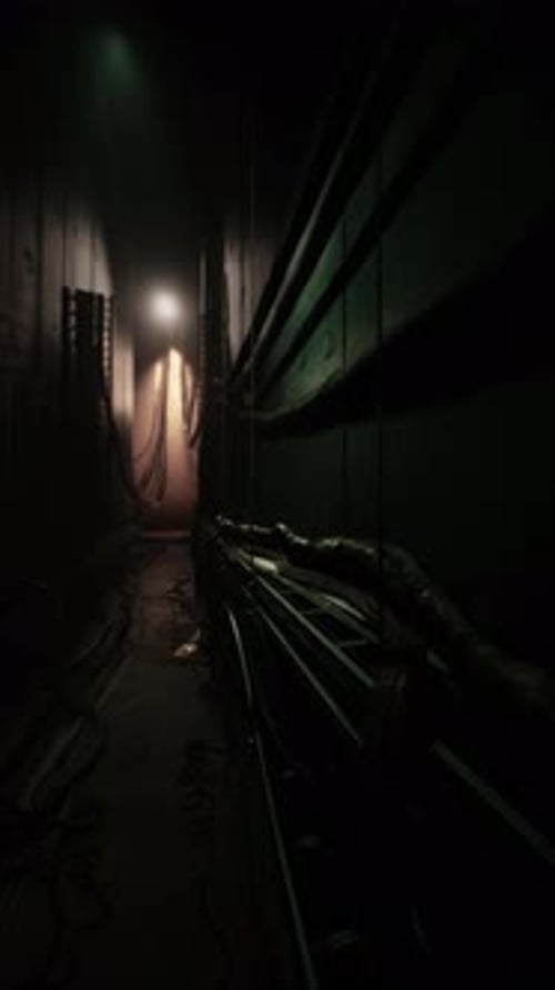 Dark Hallway With Light at End