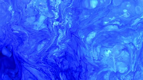 Abstract Fluid Art in Blue and Light Blue