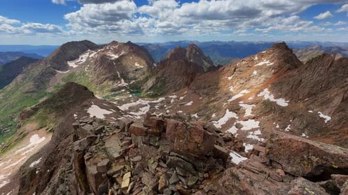 En lo alto de la cumbre Sunlight Windom Peak Silverton, verano, Twin Lakes, Chicago Basin, Colorado, Silverton San