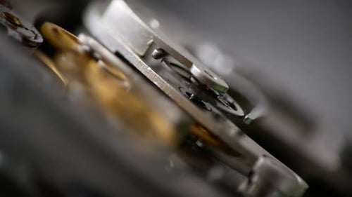 Rotating Working Stopwatch Mechanism.