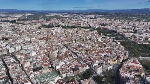 Valencia Skyline at Valencia Comunidad Valenciana Spain.