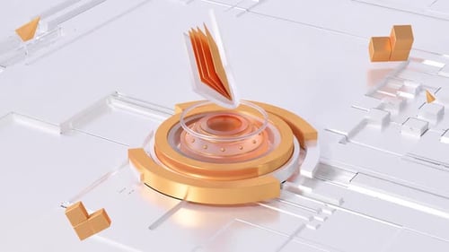 illustration of thinking process. Future technology animation,