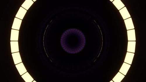 Purple And Yellow Strobe Round Disco Tunnel Background Vj Loop In 4K