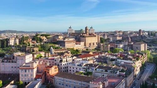 Rome Skyline At Rome In Lazio Italy.
