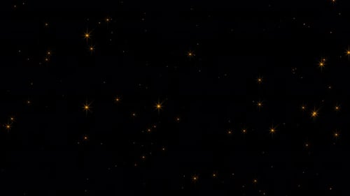 Golden Sparkling Star Dust Particles Overlay Background