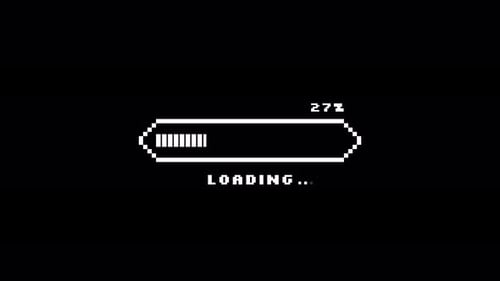 Retro Pixel Art Loading Bar Progress Animation