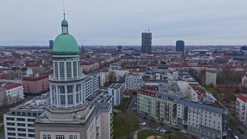 Vue aérienne de Frankfurter Tor, Berlin, Allemagne
