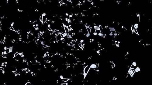 Flying Musical Notes Background Animation