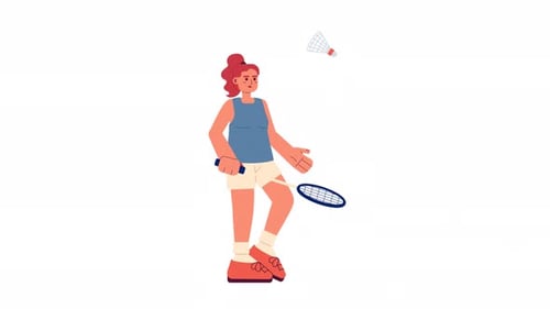 Animated Badminton Player