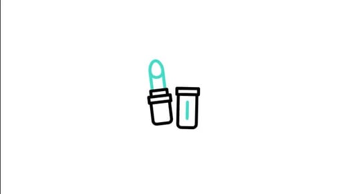 Animiertes Lippenstift-Symbol