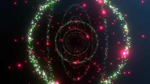 Green White And Pink Magical Shining Magical Corridor Background Vj Loop I 4K
