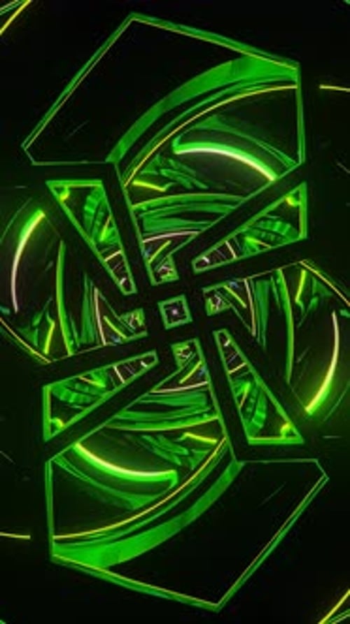 Vertical Video of Beautiful Pulsating Colorful Trippy Pattern