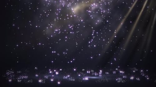 Light Rays with Particles falling on the ground