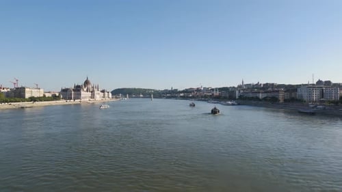 Hungarian Parliament and Danube River view, Budapest Hungary