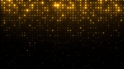Sparkling Golden Lights Dots Grid Animation Background