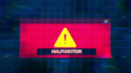 Malfunction Alert Terms On Satelite Map Background