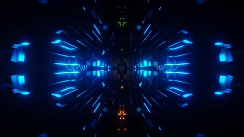 VJ Loop Pulsates with the Rhythmic Neon Disco Strobe Light
