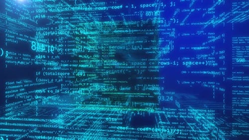 Abstract Technology Programming Code Background Of Software Developer. Computer Scriptor Or Software