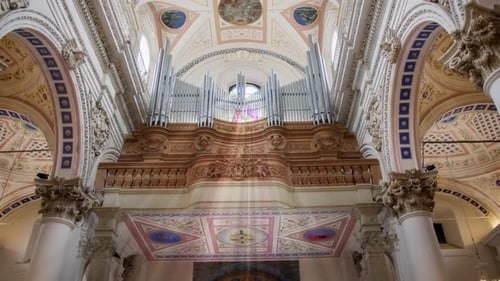 Sunbeams Enter Through a Church Window