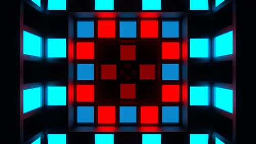Red And Blue Strobe Lights System Background Vj Loop In 4K