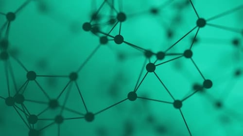 Digital Plexus Network Background with Moving Connections and Dots