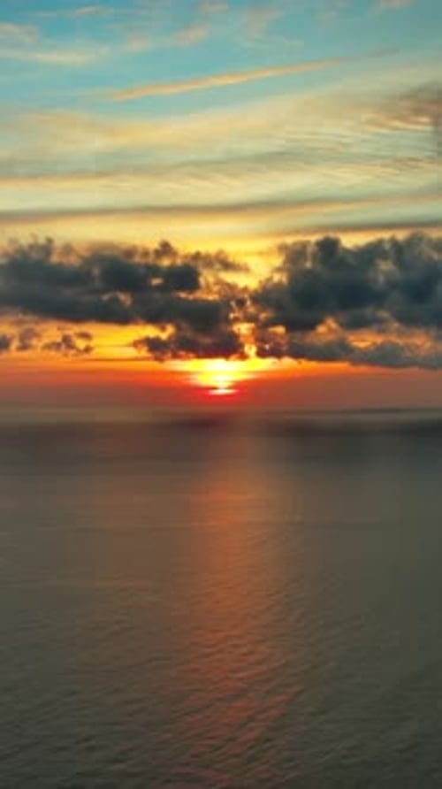 Sea surface and beautiful sunset