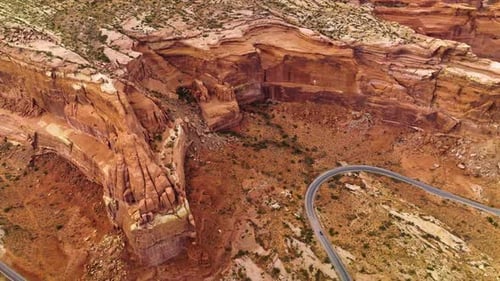 Fantastic shot of Bryce Canyon in Utah, USA. Road coming at the foot of Rocks