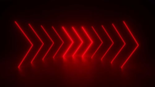 Red Arrows in 3D Animation Loop