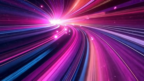 Kosmische Geschwindigkeitslinien. Lebendiger, wirbelnder Wirbel aus Lichtstreifen