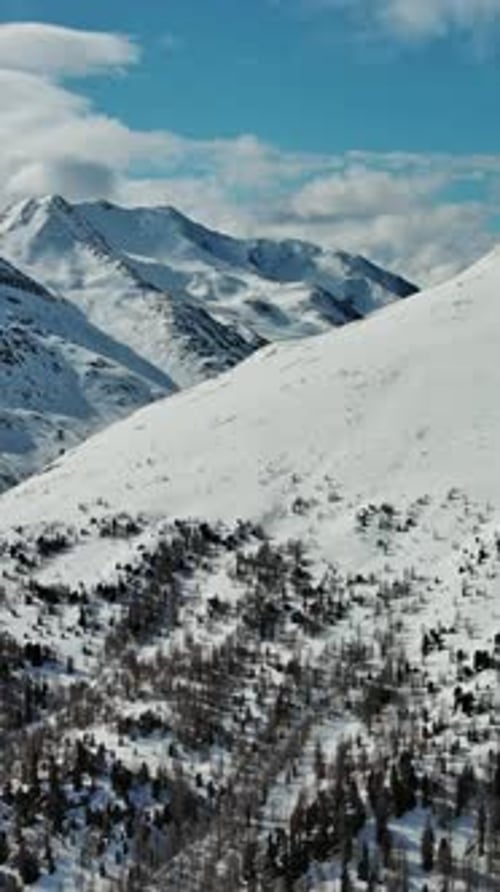 Snow Alp mountain range landscape