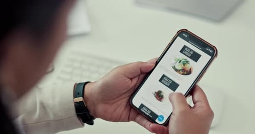 Ordering Food on Mobile Phone Application